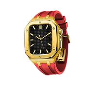 Case de metal para 8 45 mm Correa de silicio protector para iWatch 7 6 5 4 SE 44 mm Cubierta protectora completa de hombres con herramientas