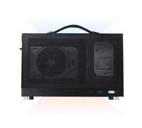 Case de PC de escritorio: estuche ultra pequeña mini ITX, chasis portátil liviano | Torre de computadora compacta, vivienda que ahorra espacio para estudiantes, estaciones de trabajo en casa, jugadore
