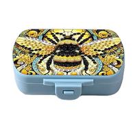 Case de píldora de arte de diamante diy diy, flores Pintura de diamantes 5d Case de pastillas de campo Dispensador de píldoras de diamantes 6 Organizador de pastillas a prueba de humedad de