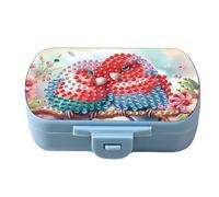 Case de píldora de arte de diamante diy diy, flores Pintura de diamantes 5d Case de pastillas de campo Dispensador de píldoras de diamantes 6 Organizador de pastillas a prueba de humedad de