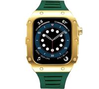 Case de reloj de acero inoxidable Banda de silicona de la serie 8 7 6 5 4 SE 45 mm Accesorios de reemplazo de 44 mm, Men Women Watch Metal Bisel Case Strap Mod Kit