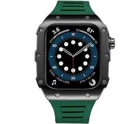 Case de reloj de acero inoxidable Banda de silicona de la serie 8 7 6 5 4 SE 45 mm Accesorios de reemplazo de 44 mm, Men Women Watch Metal Bisel Case Strap Mod Kit