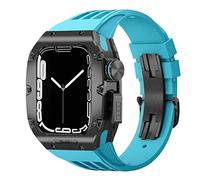 Case de reloj de aleación de titanio, para banda de 45 mm de 44 mm kit de modificación de modificación de 44 mm Fluoro Watcj Strap, para iWatch 8 7 SE 6 5 4 Kit de modificación