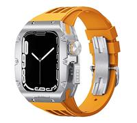 Case de reloj de aleación de titanio, para banda de 45 mm de 44 mm kit de modificación de modificación de 44 mm Fluoro Watcj Strap, para iWatch 8 7 SE 6 5 4 Kit de modificación