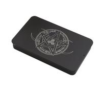 Case de tarotas del tarot, caja de almacenamiento de hierro, protector de peso ligero duradero con cierre seguro, diseño resistente a la óxido y de viaje para la protección de la escuela y la tarjeta,