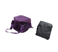 Case de Tazón de Música con Dual y Portátil, Diseño Engrosado para una Buena Amortiguación y Conveniencia de Transporte - Material de Algodón de Poliéster (Camuflaje morado de 20 cm) (10in Púrpura