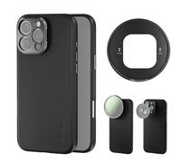 Case de telfono Neewer para 16 Pro MAX MAX TPU/PC Caso de servicio pesado con soporte de lente de 17 mm 67 mm Adaptador de filtro Nonslip Faux Faux