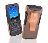Case de telfono VoIP Iguerburn para Cisco 8821 y 8821-EX Cisco Solterista con clip de correa giratoria 360 (naranja)