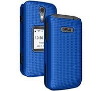 Case de telfonos naked-clula para jitterbug flip2 [azul cobalto] cubierta protectora de caparazn dura [textura de la cuadrcula] para el telfono
