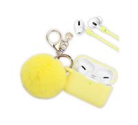 Case for Airpods Pro, Filoto Airpod Pro Case Cover for Apple AirPods Pro (2019), Cute Protective Silicone Case Accessories with Pompom Keychain for Wo
