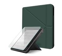 Case For Kobo Libra Colour/Kobo Libra 2, Includes a Case & Screen Protector - 7" Origami Cover Fit for Kobo Libra (Model N418/N428) with Auto Sleep/Wake(Dark Green, 7 Inch)