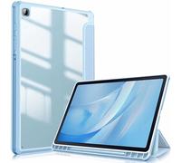 Case for Samsung Galaxy Tab S6 Lite 10.4 Inch 2024/2022/ 2020 Model SM-P620/P625/P613/P619 with S Pen Holder, Multi-Angle Viewing Acrylic Back Cover with Pocket Auto Wake/Sleep,Light Green (Sky blue )