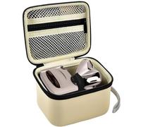 Case for Skull Shaver Electric Pitbull Pro Razor, Hard Travel Rotary Men Head Shavers Beard Trimmer Storage Carrying Box with Zipper Mesh Pocket for Men's Gold Pro Mustache Grooming Kit, Beige-Only