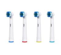 case & glass 4 Recambios Cepillo Electrico Compatible con Oral-b Vitaly Precision Clean, White Clean, Sensitive Clean,Proffesional Care, EB-17A / SB-17A / EB17-P (1 Kits x 4 Cepillos)