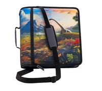 Case-it La carpeta Print Mighty Zip Tab Cremallera - Juntas tóricas de 7,5 cm - Carpeta de archivos de expansión de 5 colores - Múltiples bolsillos - Capacidad de 600 hojas - Viene con correa para el