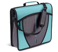 Case-it Mighty Zip Tab - Carpeta escolar con cremallera | juntas tóricas de 3 pulgadas, capacidad para 600 hojas, carpeta de archivos expandible de 5 temas, múltiples bolsillos y organizador de