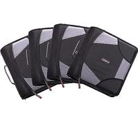 Case-it The King - Carpeta con cremallera y pestañas con cremallera - Anillos en D de 4 pulgadas - Carpeta de archivos de 5 temas - Múltiples bolsillos - Capacidad de 800 hojas - Viene con correa para