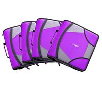 Case-it The King - Carpeta con cremallera y pestañas con cremallera - Anillos en D de 4 pulgadas - Carpeta de archivos de 5 temas - Múltiples bolsillos - Capacidad de 800 hojas - Viene con correa para