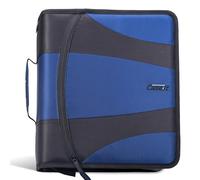 Case-it X-Hugger 2-Inch Round Ring Zipper Binder with Book Holder on Front