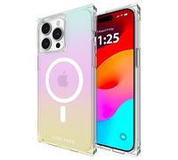 Case-Mate BLOX - Funda para iPhone 15 Pro MAX, Color arcoíris Iridiscente [protección contra caídas de 12 pies] [Compatible con MagSafe] Funda magnética con Bordes Cuadrados para iPhone 15 Pro MAX de