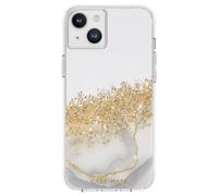 Case-Mate Funda Protectora de mármol de Quilates Compatible con Apple iPhone 14 Plus, Funda Dorada [a Prueba de Golpes | Hoja de Oro auténtica de 24 Quilates | Protección contra caídas de 10 pies |