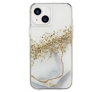 Case-Mate Funda Protectora de mármol de Quilates Compatible con Apple iPhone 14 Plus, Funda Dorada [a Prueba de Golpes | Hoja de Oro auténtica de 24 Quilates | Protección contra caídas de 10 pies |