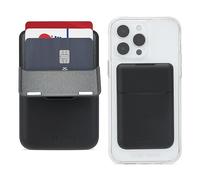 CASE-MATE MagSafe - Tarjetero magnético de Cuero Vegano Suave para teléfono [con Capacidad para hasta Tres Tarjetas] Cartera Delgada Desmontable con Cierre abatible para iPhone 14 Pro Max/13 Pro