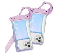 Case-Mate Paquete de 2 Bolsas Impermeables para teléfono con Burbujas de jabón IP68, Funda Flotante Impermeable con cordón Cruzado, Compatible con Todos los Dispositivos, Compatible con Pantalla