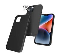 CASE-MATE [Paquete de protección 3 en 1, Funda para iPhone 14 Plus (Negro áspero), Vidrio Templado y Protector de Lente, protección contra caídas de 15 pies, Compatible con MagSafe y Carga