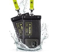 Case-Mate Pelican Paquete de 2 Bolsas flotantes Impermeables Marine Series - Compatibilidad Universal - Negro/Lima