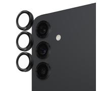 Case-Mate Protector de lente de cámara para Samsung Galaxy S25 con anillos de aluminio negro, doble vidrio templado, duradero, antiarañazos, vista Ultra HD con disparo nocturno, compatible con fundas,