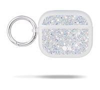 Case-Mate Twinkle Stardust - Funda Protectora Compatible con Apple AirPods de 3ª generación 2021 [Qi cargable | Anillo de Metal Integrado | Recorte para Conector Lightning] - Brillantina