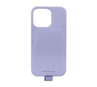 case&me Funda de Piel para iPhone 14 Pro MAX, Interior de Microfibra, Ojal para Llavero, Color Lavanda