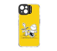 case&me Funda para iPhone 14 Peanuts, Funda iPhone Snoopy, protección de la cámara, Botones protegidos, Amarillo