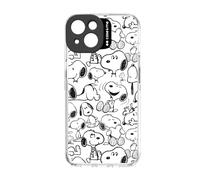 case&me Funda para iPhone 14 Plus Peanuts, Funda iPhone Snoopy, protección de la cámara, Botones protegidos, Blanco