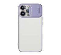 case&me Funda Transparente con protección Total para cámara, iPhone 13 Mini, Protector de cámara extraíble, Morado