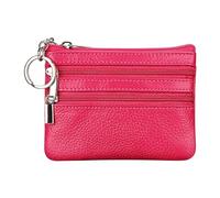 Case Wallets Change - Cartera pequeña con cremallera para mujer, monedero para llaves y carteras, tipo mensajero para hombres negros, hot pink, Talla única