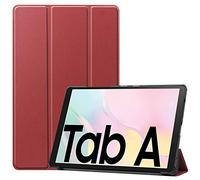 Case2go - Funda Compatible con Samsung Galaxy Tab A7 10.4 (2020) - Fundas para tabletas - Polipiel Caso - Rojo Oscuro