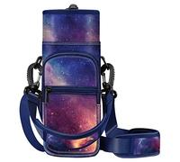 CASEBOT Bolsa de Transporte para Botella de Agua, Funda para Botella de Agua Deportiva con Correa de Mano Ajustable para el Hombro y 2 Bolsillos para Hombres y Mujeres, Senderismo, Camping, Viajes,