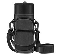 CASEBOT Bolsa de Transporte para Botella de Agua, Funda para Botella de Agua Deportiva con Correa de Mano Ajustable para el Hombro y 2 Bolsillos para Hombres y Mujeres, Senderismo, Camping, Viajes,