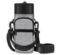 CASEBOT Bolsa de Transporte para Botellas de Agua, Soporte para Botellas, Bolsa para Botella de Agua con Correa Ajustable para el Hombro y 2 Bolsillos para Senderismo, Ciclismo, Camping, Viajes