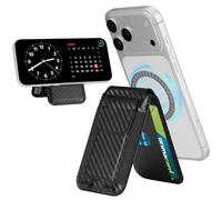 CASEBOT Cartera magnética con soporte, protección RFID 9 tarjetas y ángulo ajustable para iPhone 17/16/15/14/13/12 Series, Color negro., 10,4 x 6,6 x 1,1 cm, Clásico