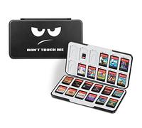 CaseBot Funda para Tarjeta de Juego para Nintendo Switch, Carcasa Dura y Duradera de 24 Ranuras para Tarjetas y 24 Ranuras Micro SD Tarjeta de Almacenamiento, Delgado y portátil, Dont Touch