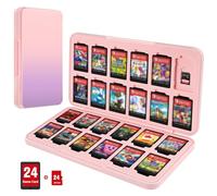 CaseBot Funda para tarjetas de juego para Nintendo Switch 2, Switch OLED/Lite, [a prueba de golpes] Cartucho de soporte de 24 juegos y 24 ranuras para tarjetas micro SD, delgada y portátil, Fantasy