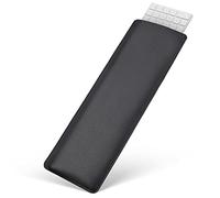 CaseBuy Funda de piel sintética para teclado Apple Magic Keyboard 2024 con USB-C y iMac Magic M1 M3 M4 Chip A2520 A1843 y Mac Studio 2022 con teclado numérico, bolsa de accesorios, color negro