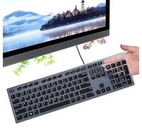 CaseBuy - Funda de teclado para teclado inalámbrico Dell KM636 y teclado Dell KB216 con cable y Dell Optiplex 5250 3050 3240 5460 7450 7050 y Dell Inspiron AIO 3475/3670/3477 todo en uno, color negro