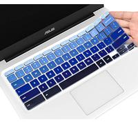 CaseBuy Premium - Funda para teclado ASUS Chromebook Flip C434 2 en 1, ASUS C302CA/C423NA/C425TA/C433TA/C434TA-DH342T DSM4T DS384T C523NA Chromebook, ASUS C434TA Accesorios, color azul gradual