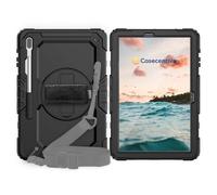 Casecentive Handstrap Pro Hardcase met handvat Galaxy Tab S7 FE 2021 zwart - 8720153794435