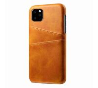 Casecentive Leren Wallet back case iPhone 11 tan