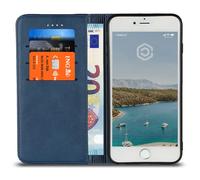 Casecentive Leren Wallet case iPhone 7 / 8 / SE 2020 blauw